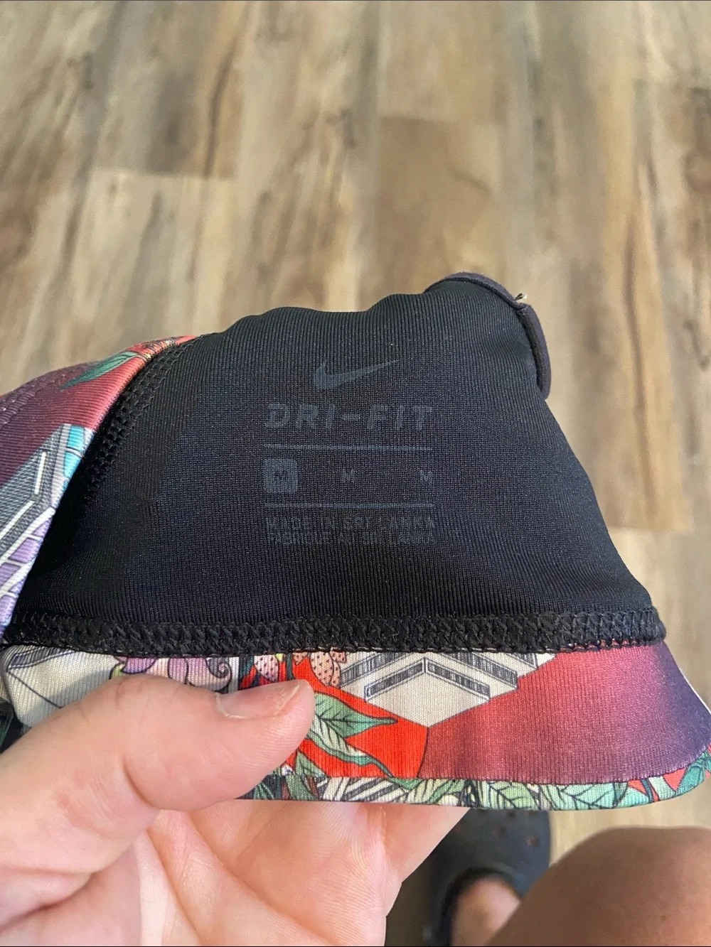 EUC Nike size M eclectic streetwear printed high impact sports bra athletic